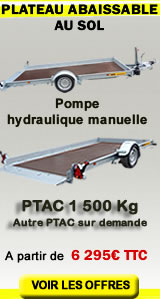 remorque plateau pas cher